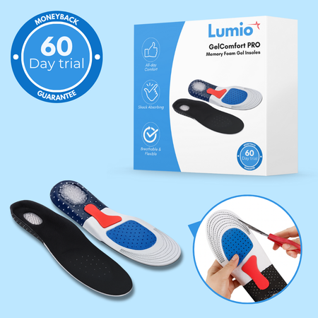 GelComfort PRO – Memory Foam Gel Insoles for Men & Women, Sport & Everyday Comfort