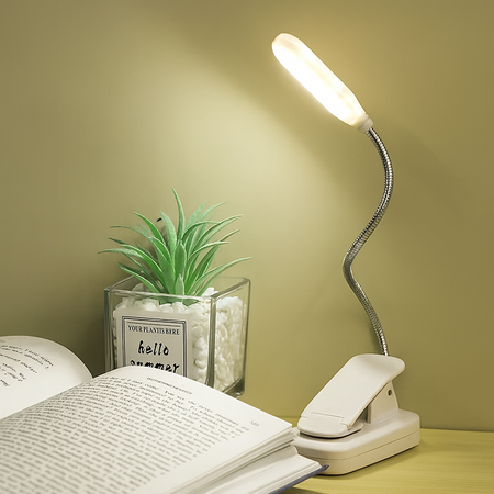 Lumeo | Clip-On Adjustable LED Reading Light for Book, Desk and Bedside