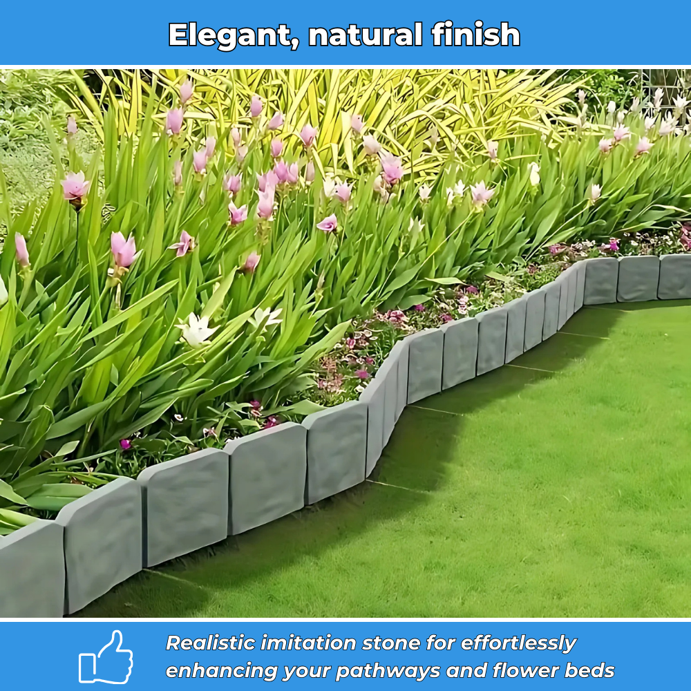 RockEdge - Flexible edging for flowerbeds and driveways (Pack of 10)