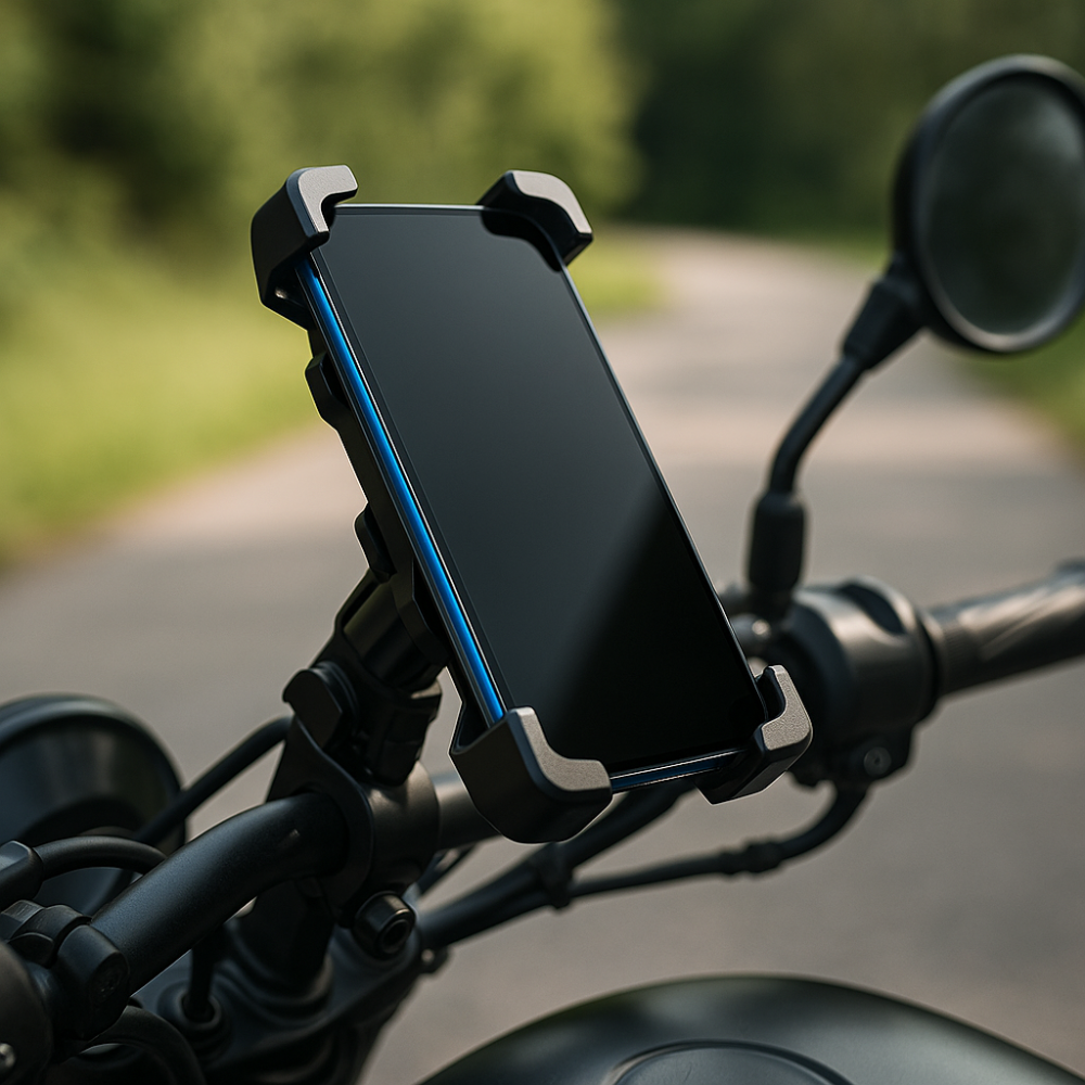 Shockproof motorcycle phone holder – Secure GPS mount for motorcycle handlebars