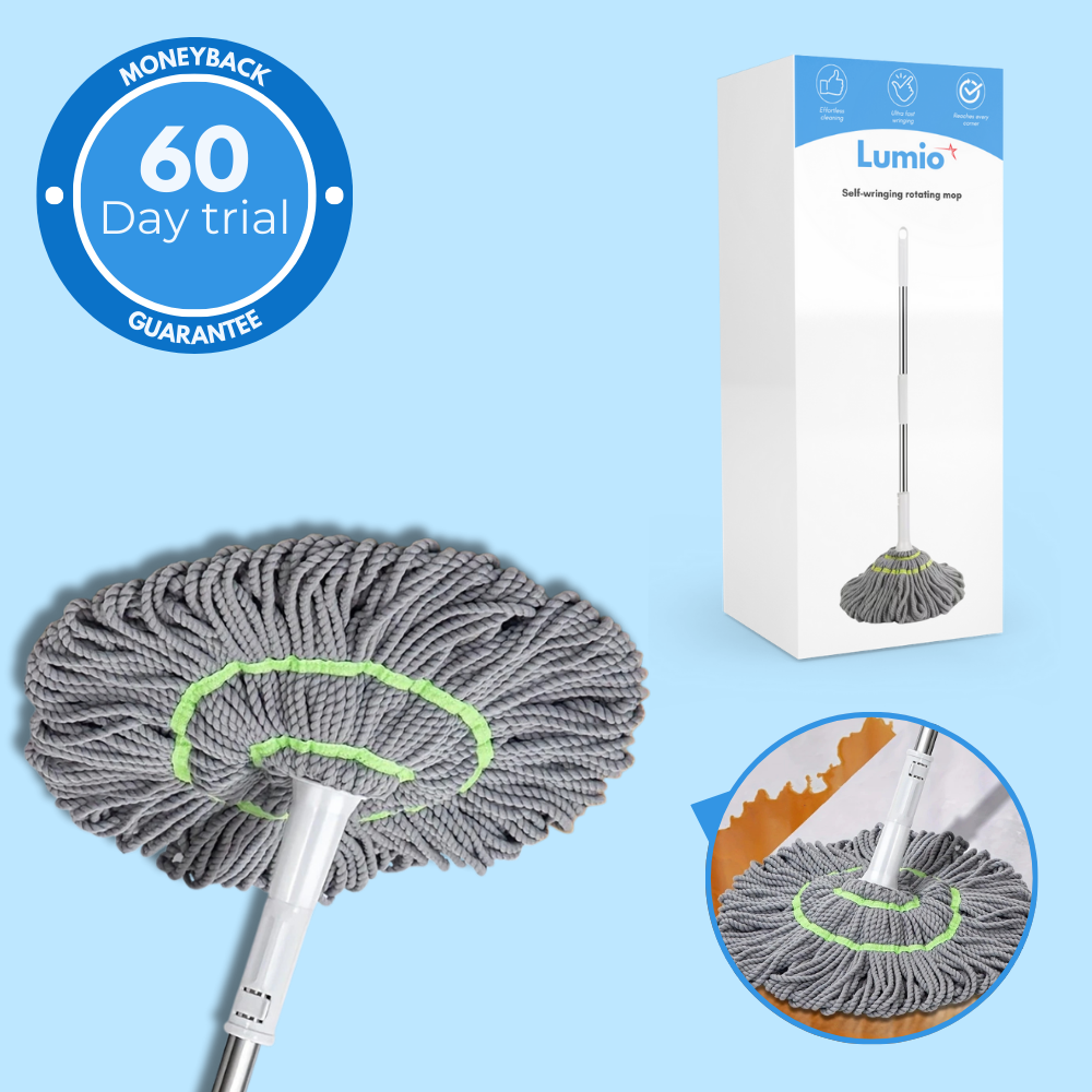 Self-wringing rotating mop