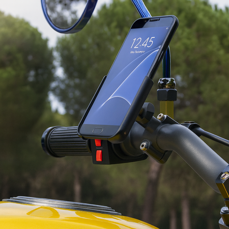 360° aluminium motorcycle phone mount – Anti-shake GPS mount