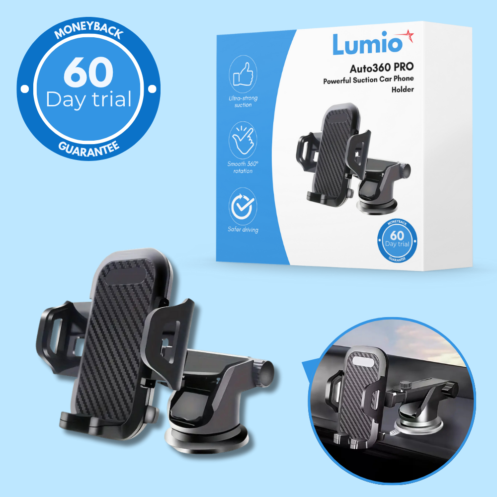 Auto360 PRO – Universal 360° Suction Car Phone Holder for Dashboard