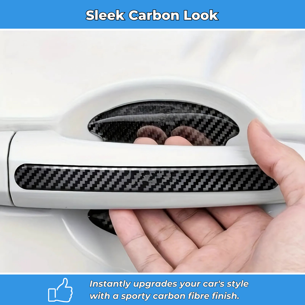 CarbonGuard – Carbon Fiber Car Handle Protectors (Set of 8)