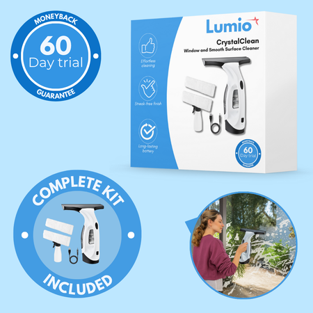 CrystalClean – 2200 mAh Electric Glass Cleaner | Windows, Mirrors, Showers & Countertops