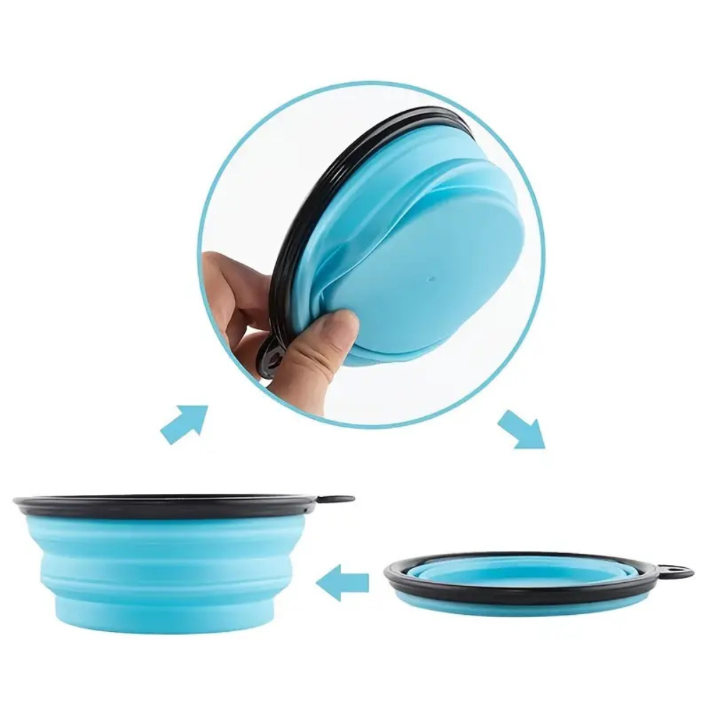 Foldable bowl for dogs and cats