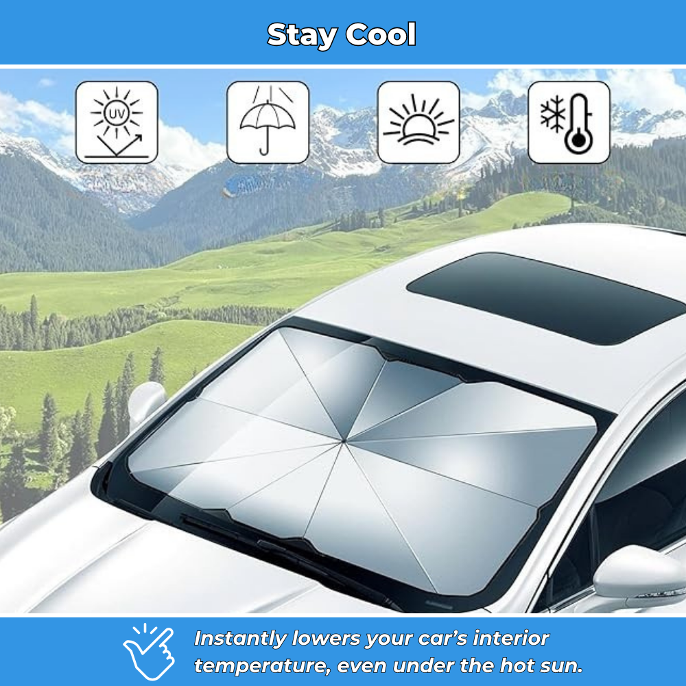 SunBloc – Foldable Car Sunshade, Thermal &amp; UV Protection