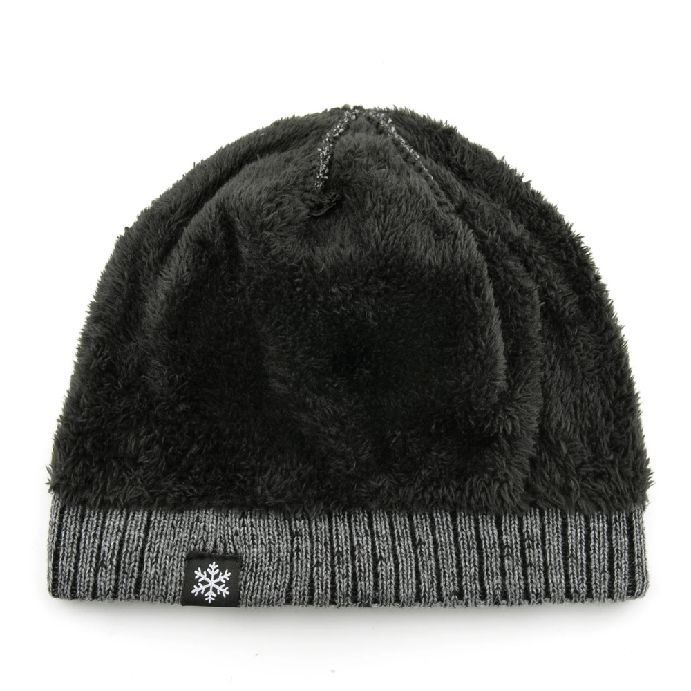 Knitted Beanie with Fleece Lining