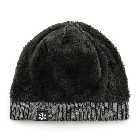 Knitted Beanie with Fleece Lining