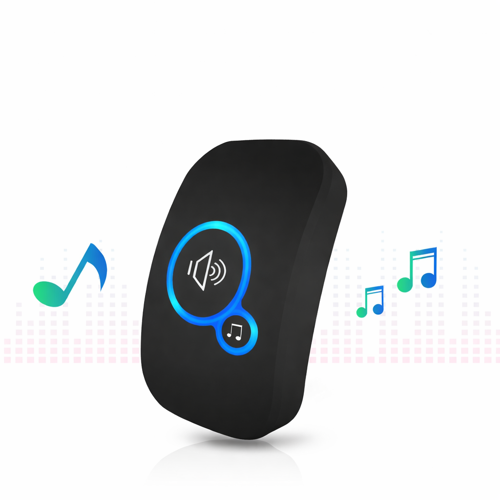 Wireless Doorbell Long Range Outdoor Waterproof Electronic with Plug-In Receiver