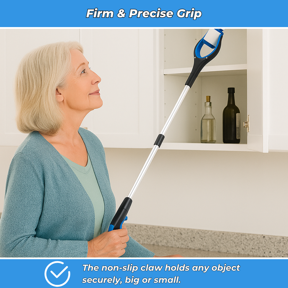 Foldable ergonomic grabber pick up tool 32’’ – prevents back pain, ideal for picking up items on the floor or high shelves at home