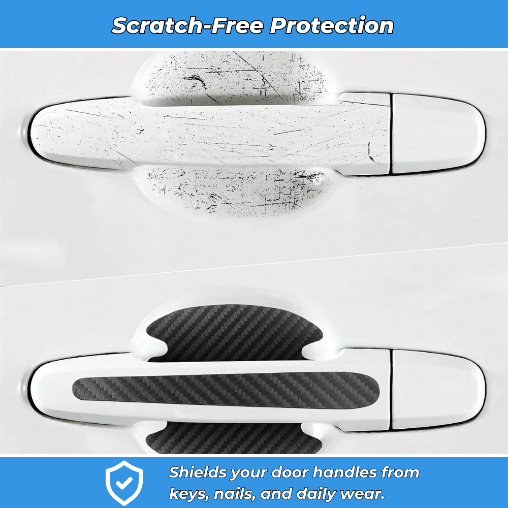 CarbonGuard – Carbon Fiber Car Handle Protectors (Set of 8)