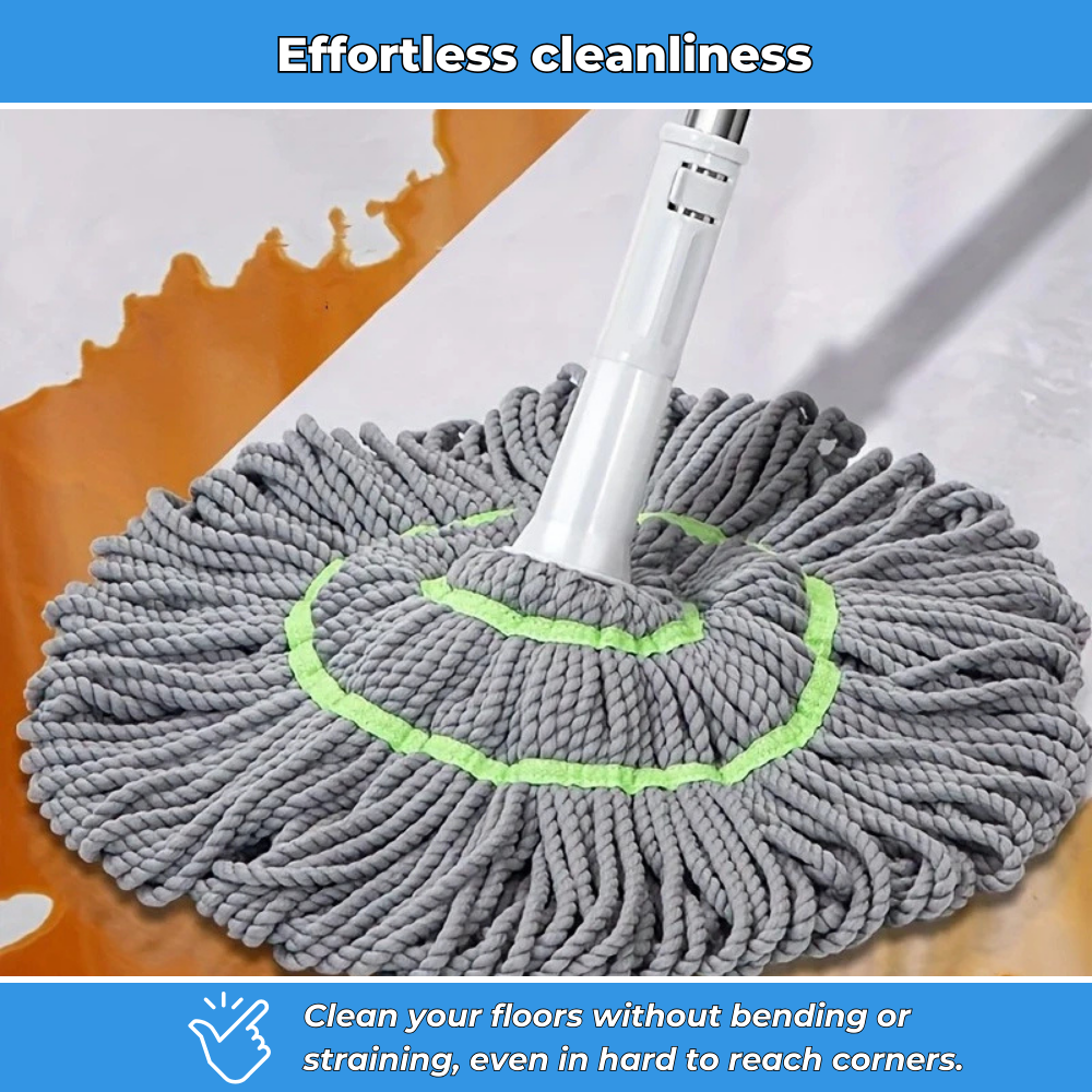 Self-wringing rotating mop