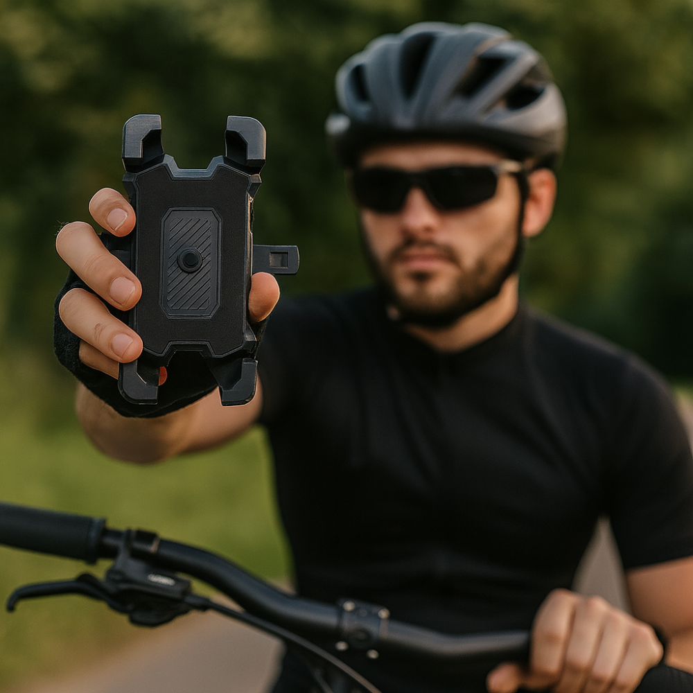Shockproof bicycle phone mount – Secure GPS holder for electric bicycle handlebars