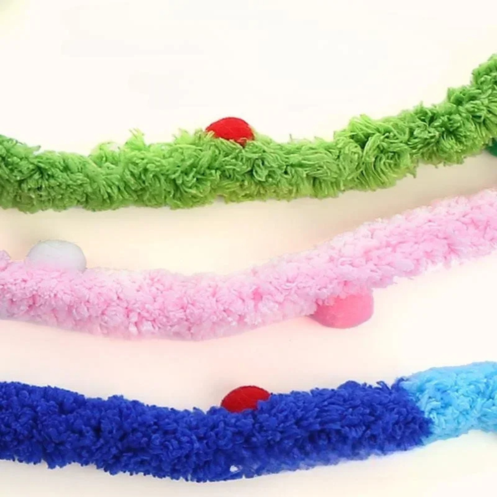 Plush Cat Toy with Flexible Wand