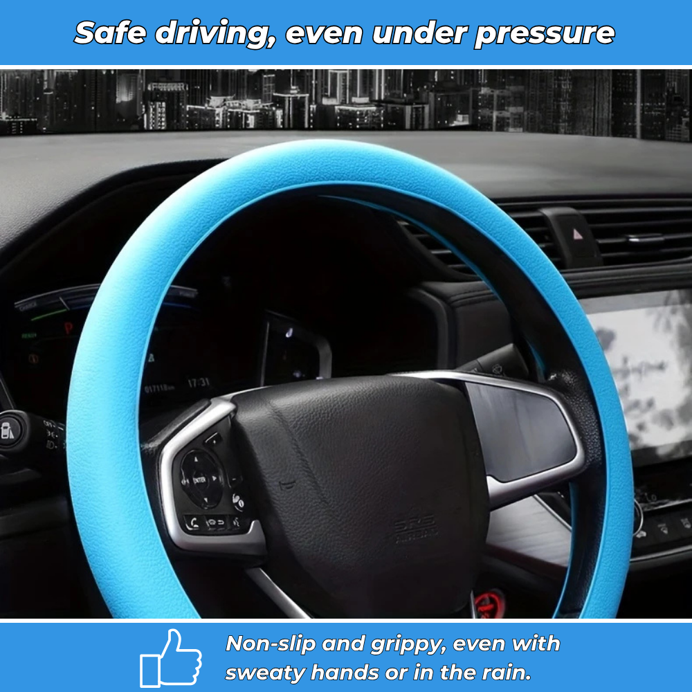 SteerGrip – Non-Slip Silicone Steering Wheel Cover