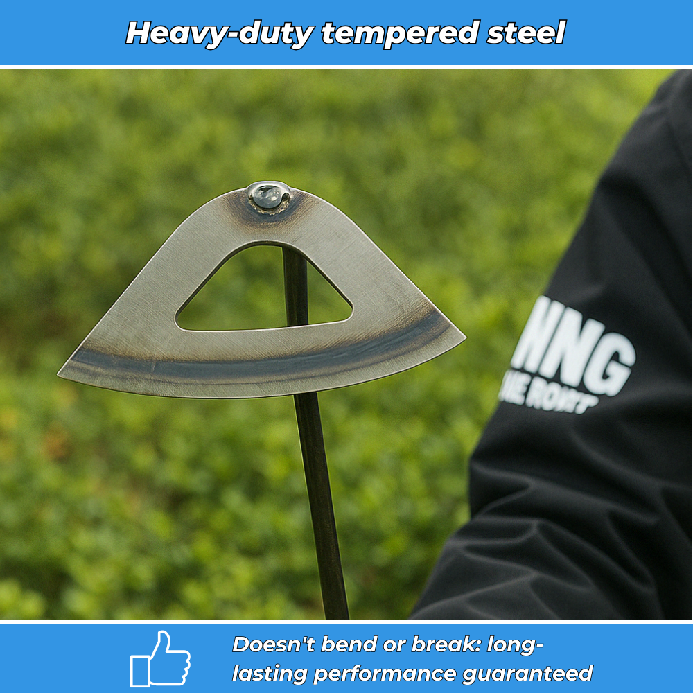Robust steel weeding hoe