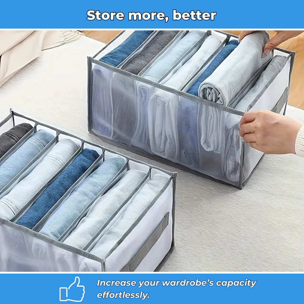 Foldable 7-Compartment Clothes Organiser