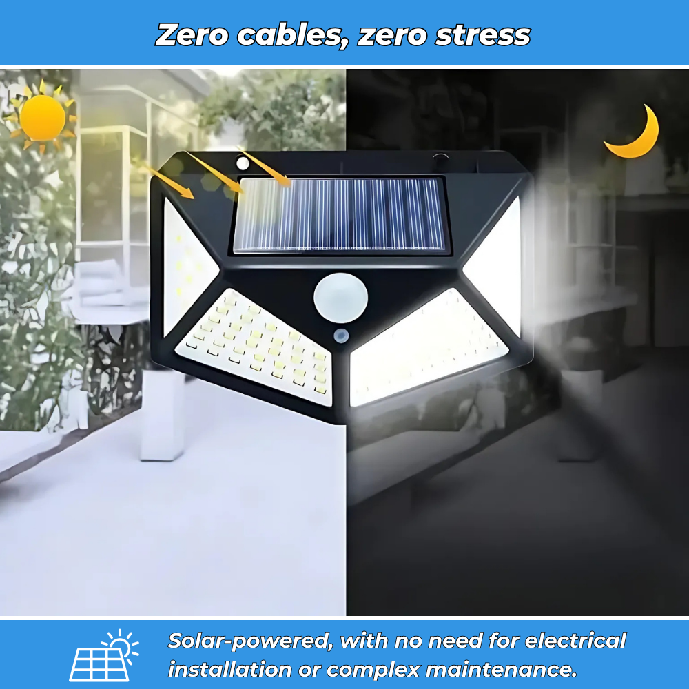 Solar wall lamp with motion detection