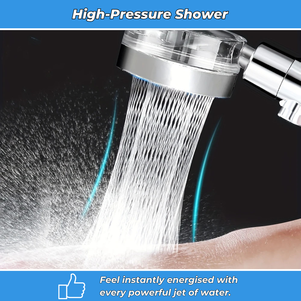 AquaPure – Adjustable Pressure Shower Head with 5 Included Filters