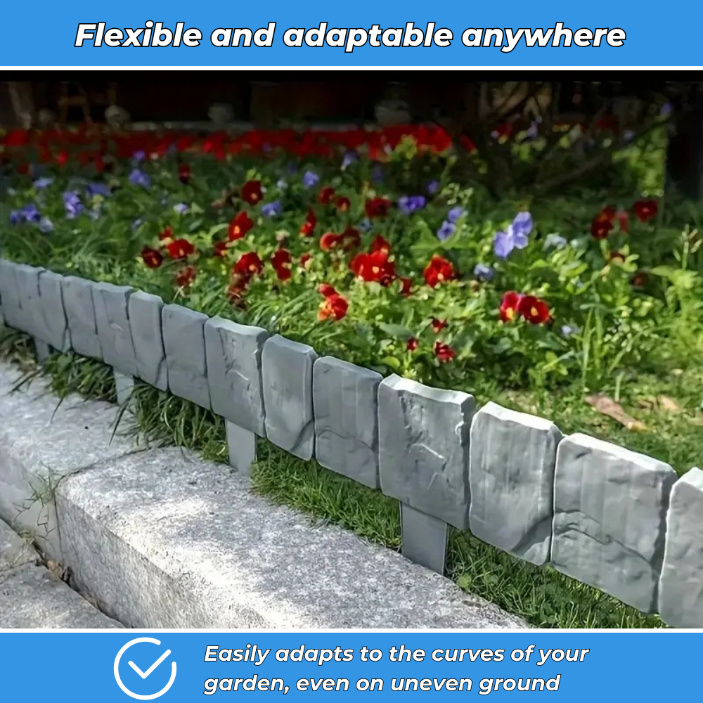 RockEdge - Flexible edging for flowerbeds and driveways (Pack of 10)