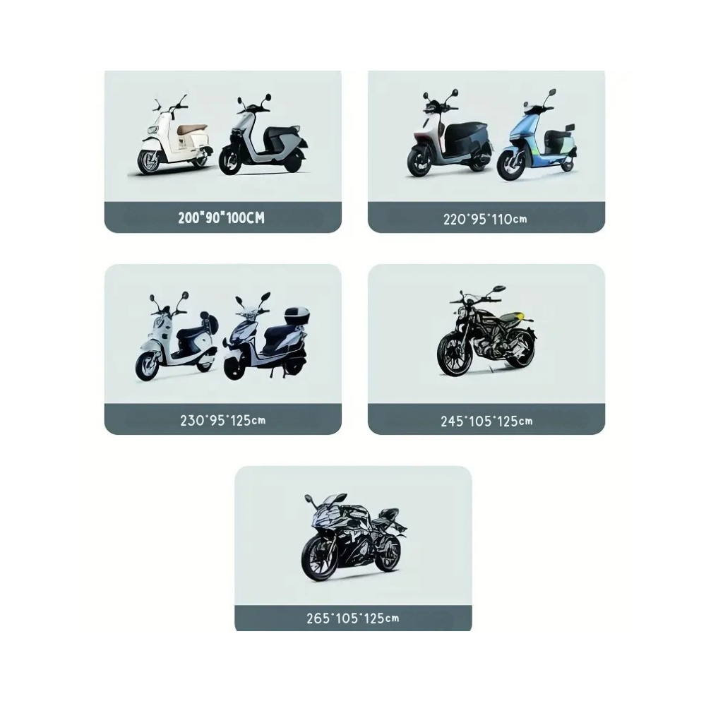 210D waterproof and UV-resistant motorbike cover