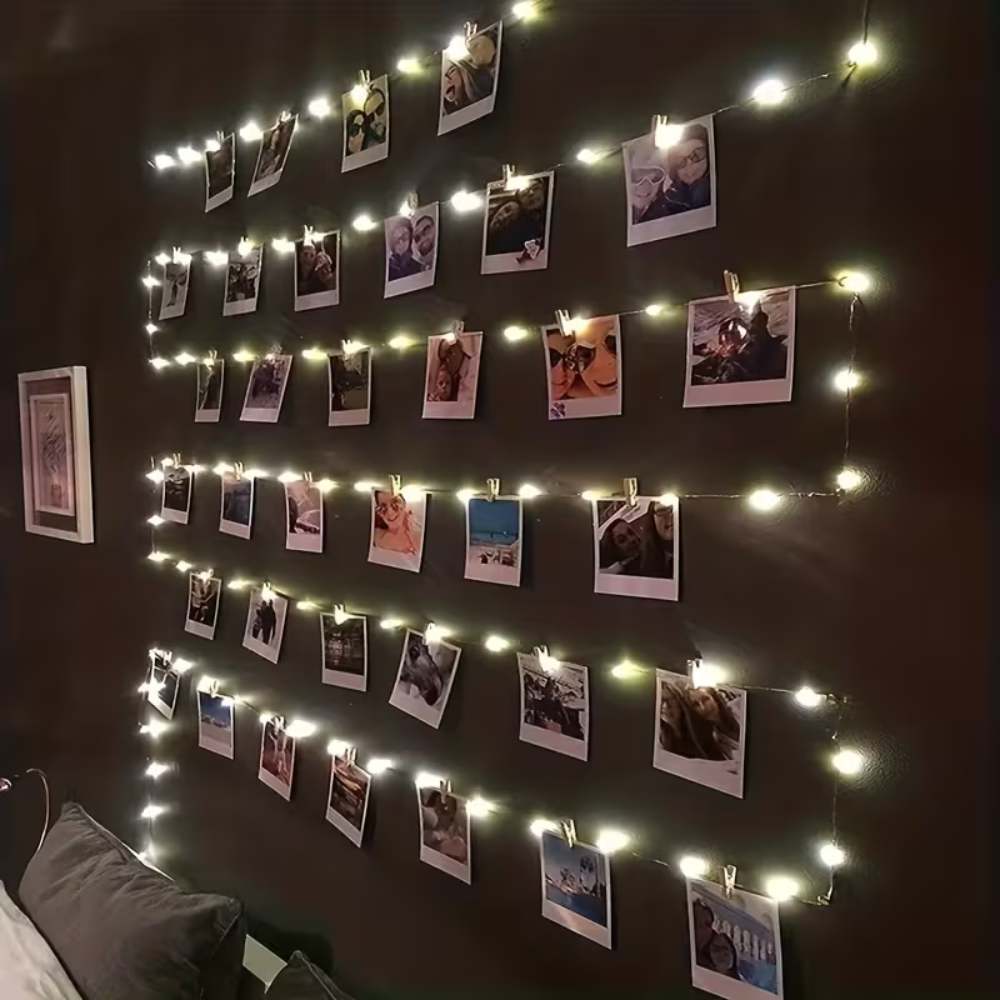 Copper Light Strip with Photo Clips