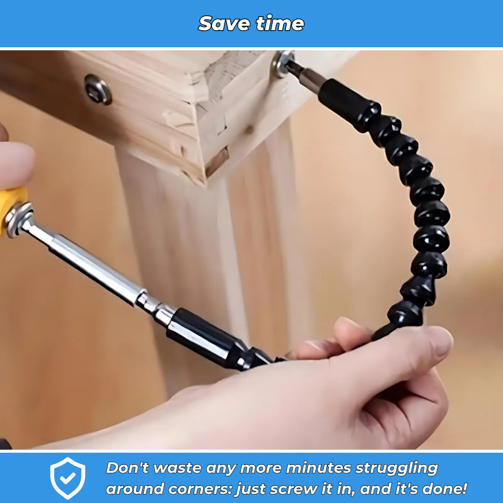 Flexible extension for screwdriver and drill