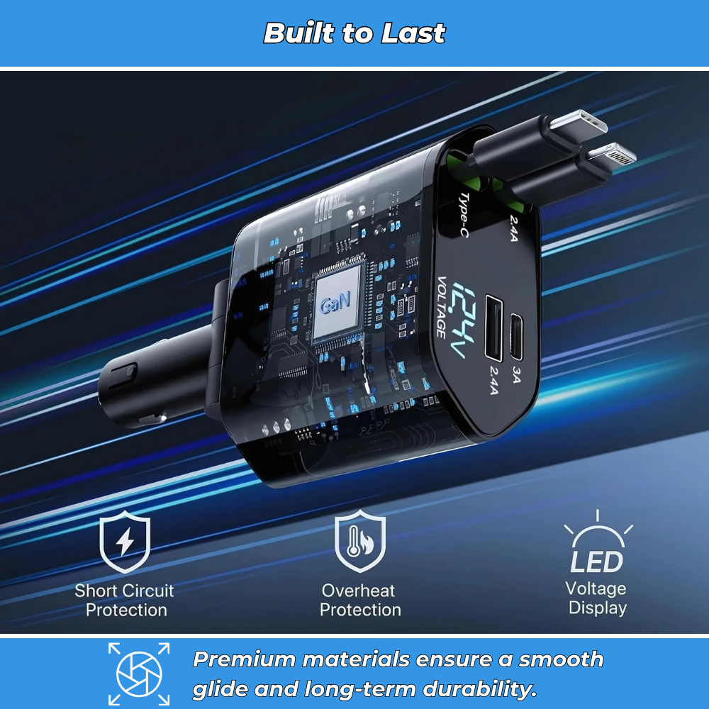 CarVolt – Retractable Charger for Neat In-Car Power