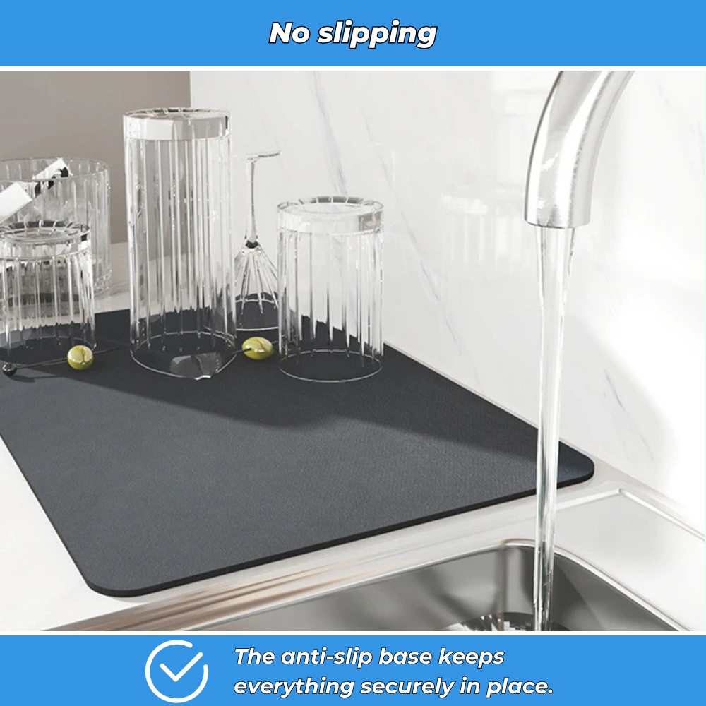 Anti-slip absorbent mat for coffee machine