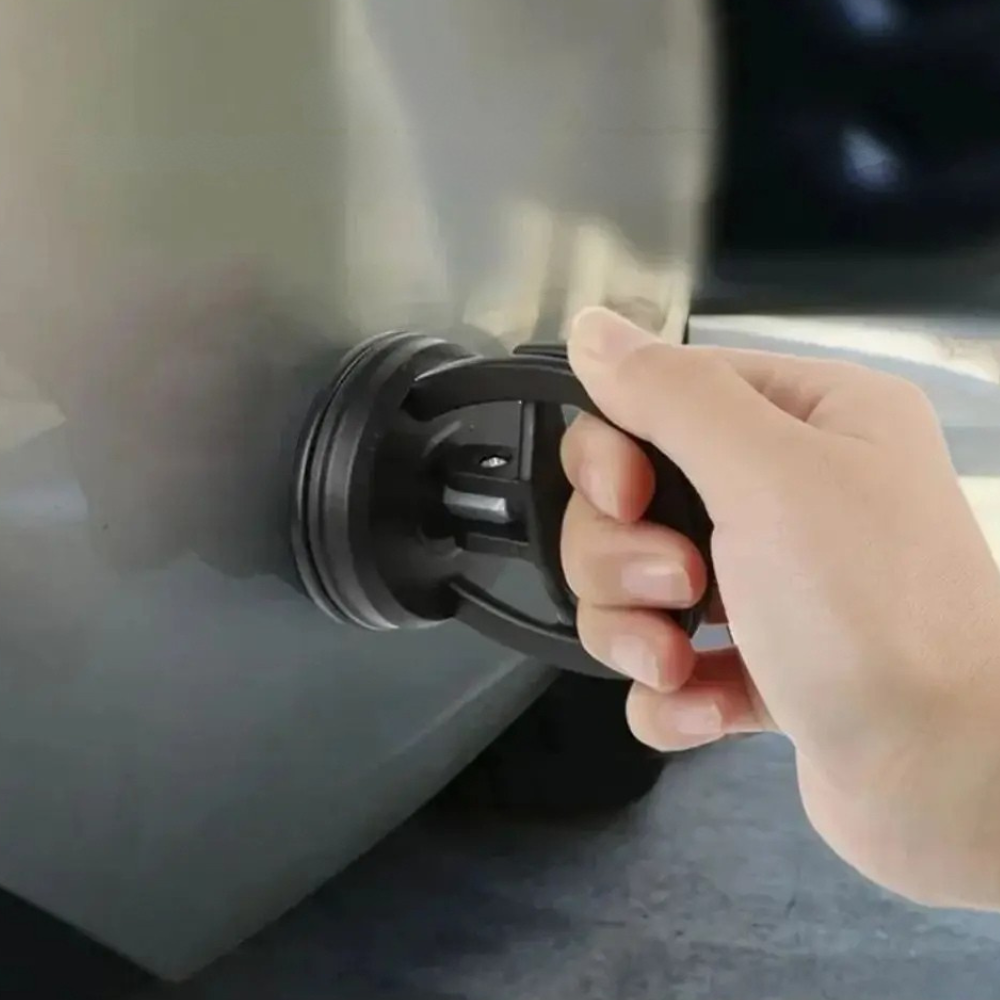 Powerful mini suction cup for quick dent removal
