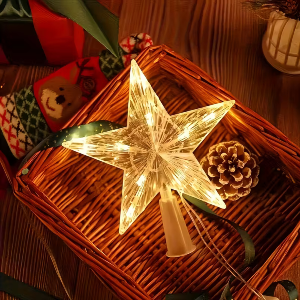 Christmas Tree Light-Up Star Topper