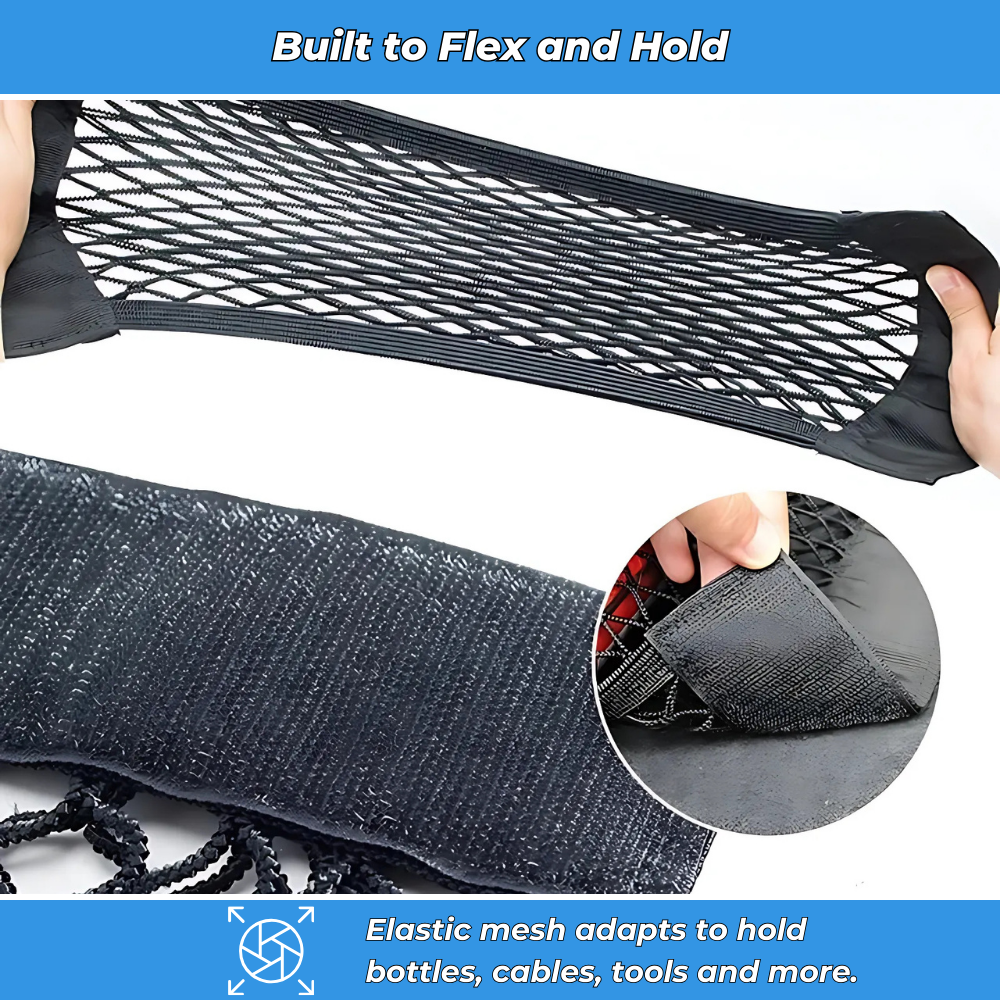 NetEase – Universal Car Mesh Net Organizer with Adhesive Backing