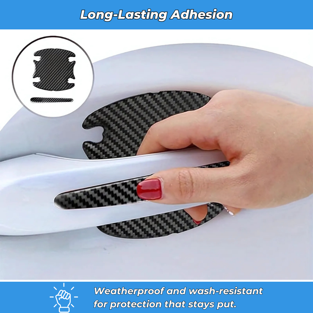 CarbonGuard – Carbon Fiber Car Handle Protectors (Set of 8)