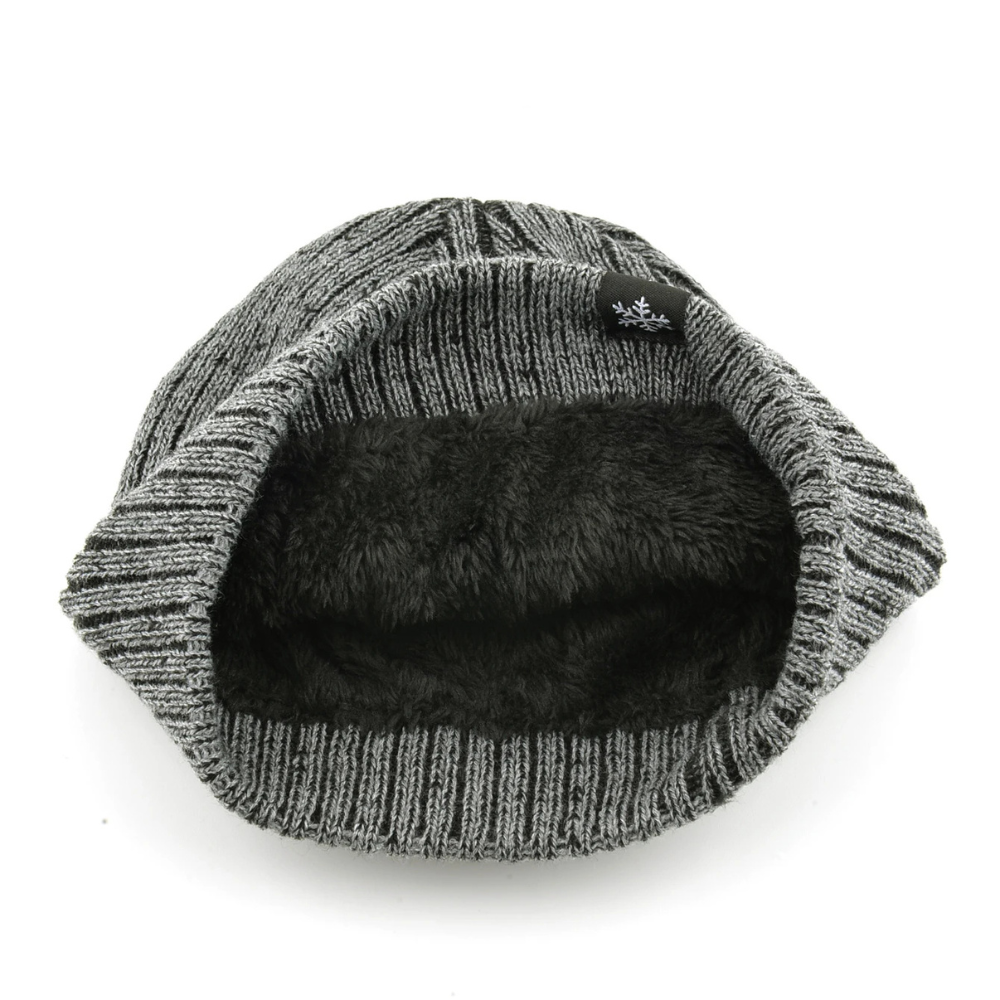 Knitted Beanie with Fleece Lining