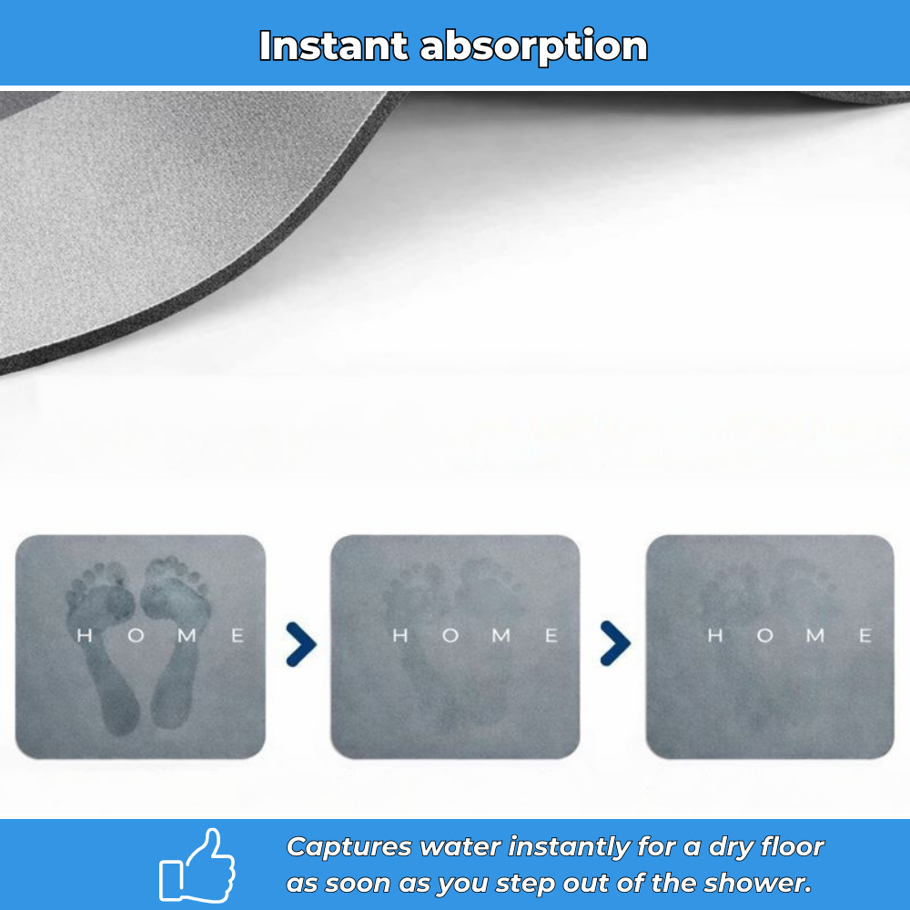 AquaSoft – Absorbent non slip quick drying bath mat 40x60 cm