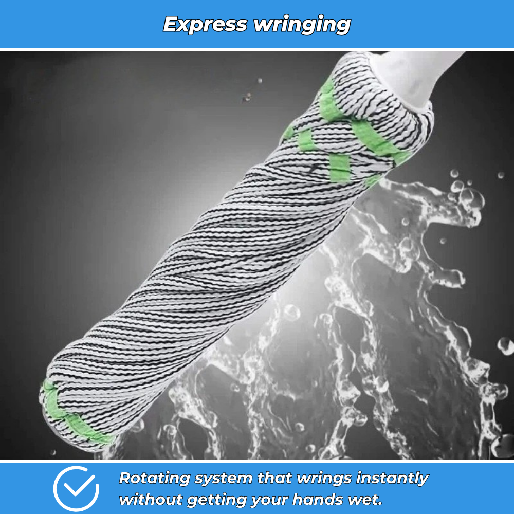 Self-wringing rotating mop