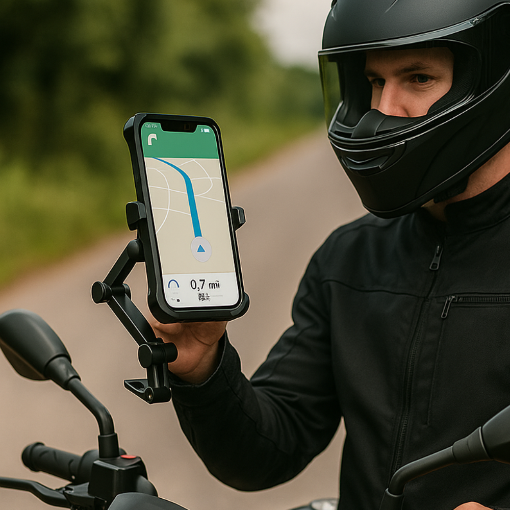 Waterproof magnetic motorcycle phone holder – Adjustable and secure GPS mount