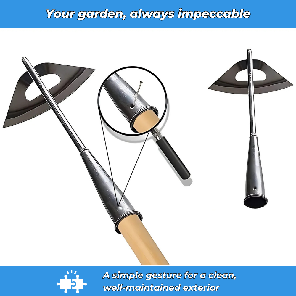 Robust steel weeding hoe