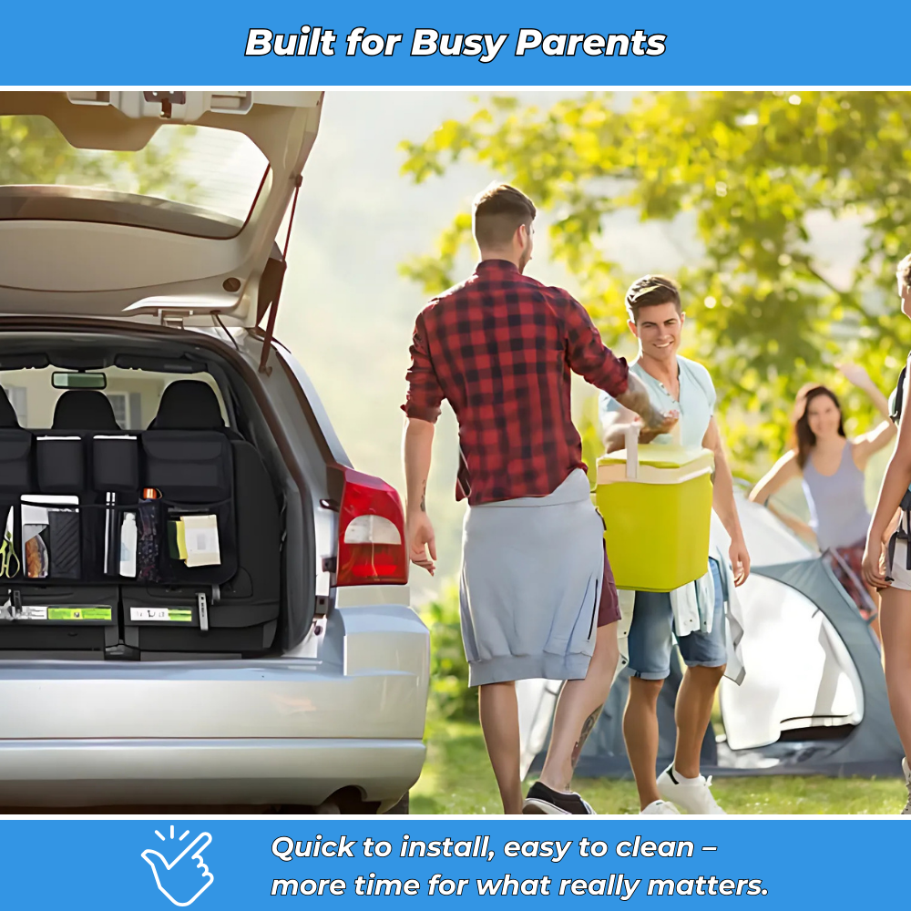 Back Seat Car Organizer with Spill-Resistant Design