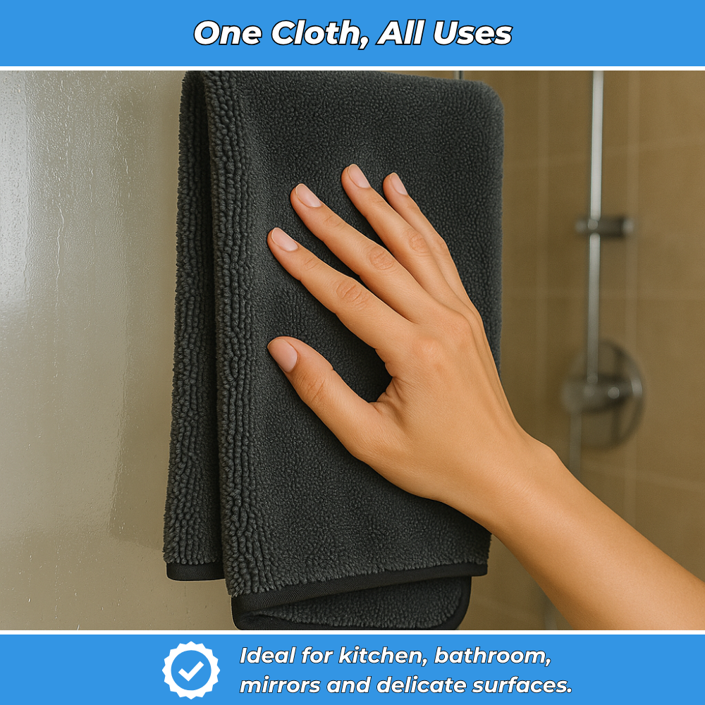 MaxiClean – Streak-Free Microfiber Cloth for Hard Water and Limescale