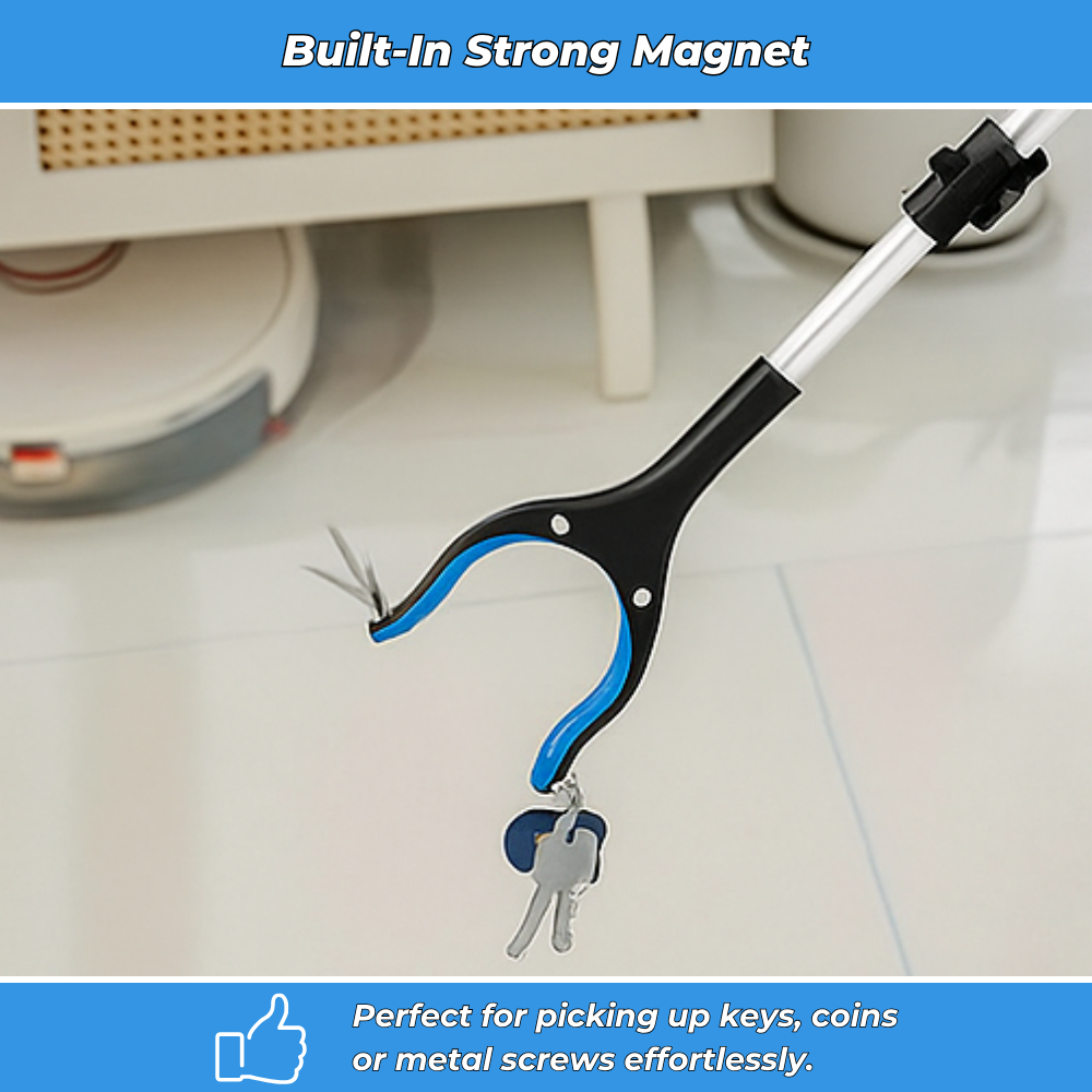 Foldable ergonomic grabber pick up tool 32’’ – prevents back pain, ideal for picking up items on the floor or high shelves at home