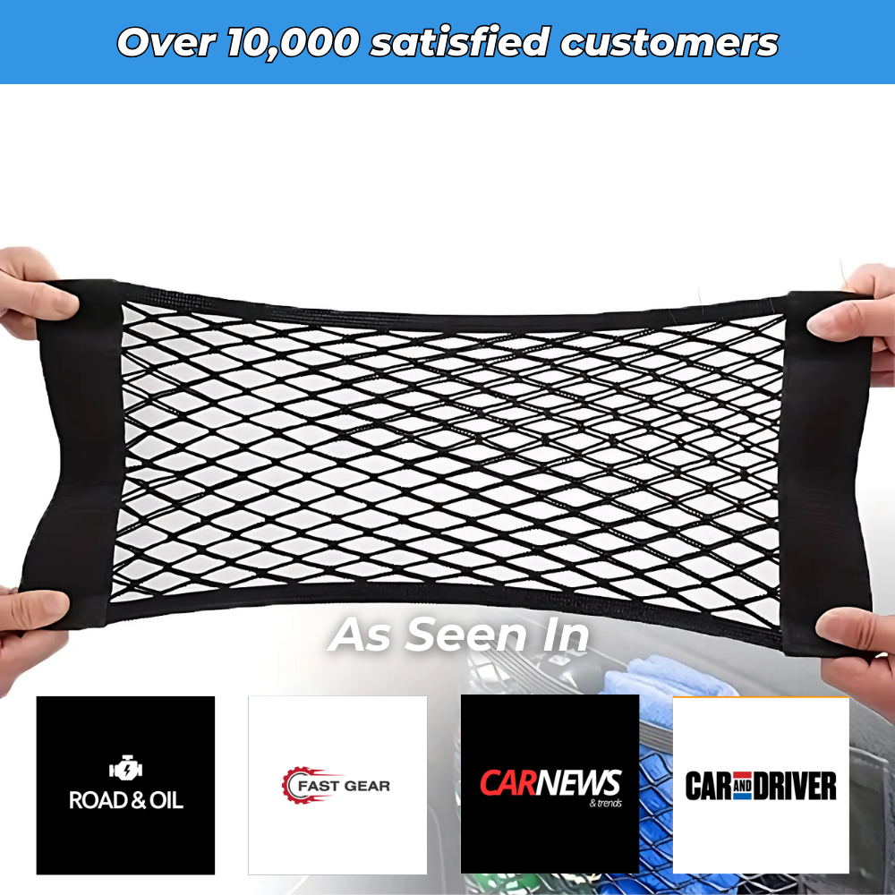 NetEase – Universal Car Mesh Net Organizer with Adhesive Backing
