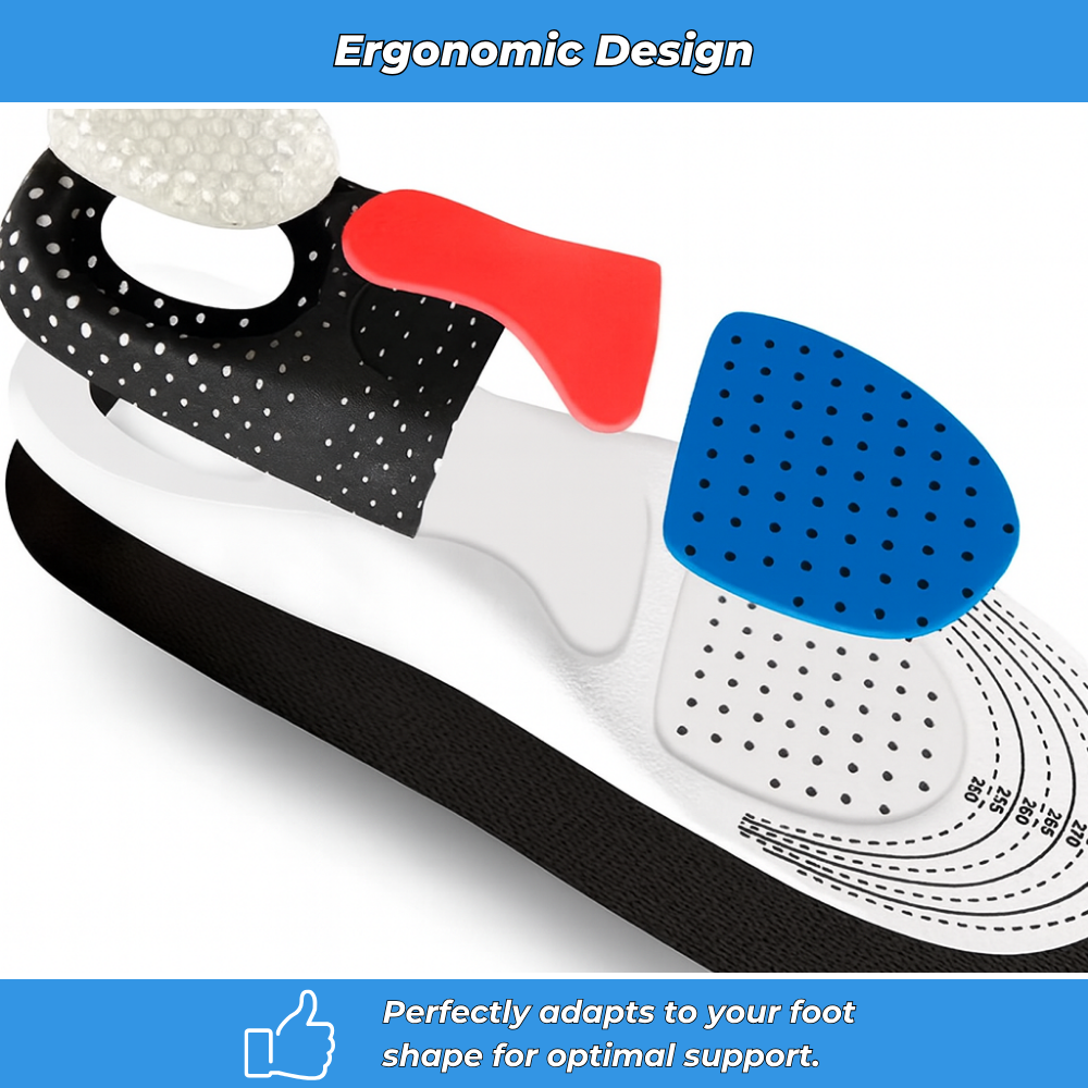GelComfort PRO – Memory Foam Gel Insoles for Men & Women, Sport & Everyday Comfort