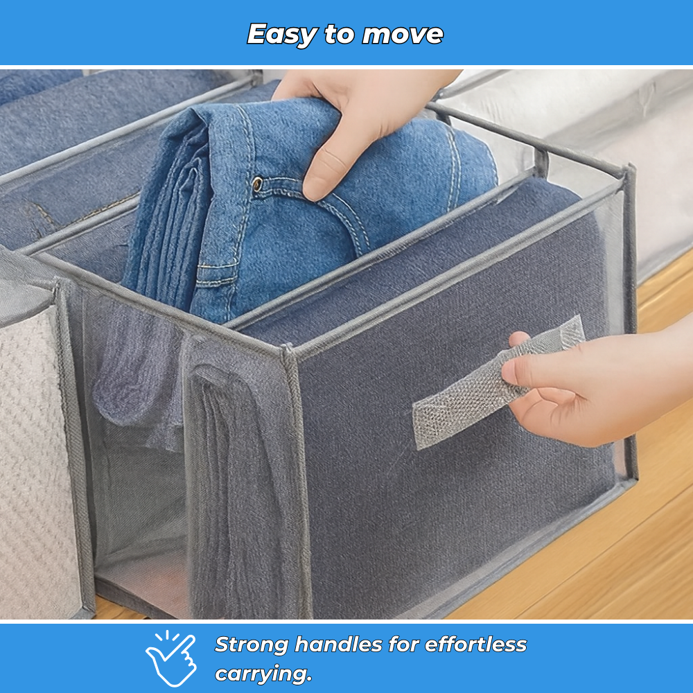Foldable 7-Compartment Clothes Organiser