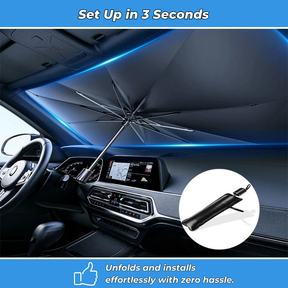 SunBloc – Foldable Car Sunshade, Thermal &amp; UV Protection