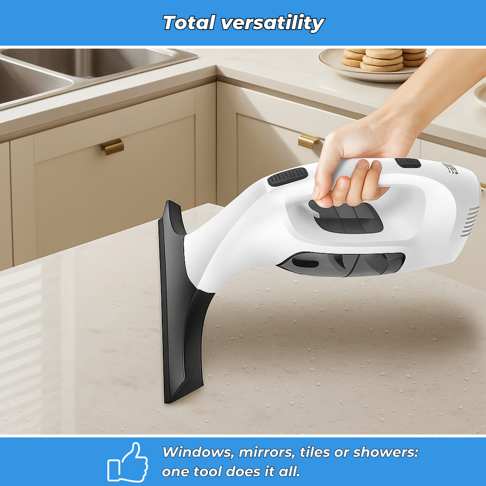 CrystalClean – 2200 mAh Electric Glass Cleaner | Windows, Mirrors, Showers & Countertops