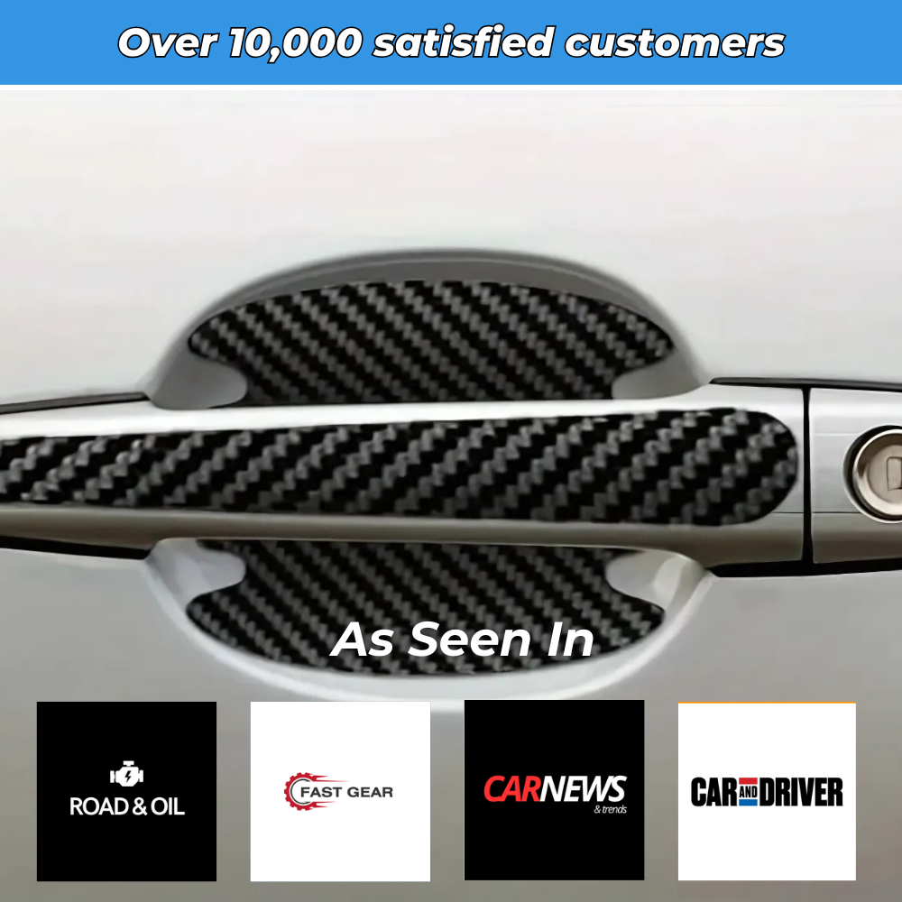 CarbonGuard – Carbon Fiber Car Handle Protectors (Set of 8)