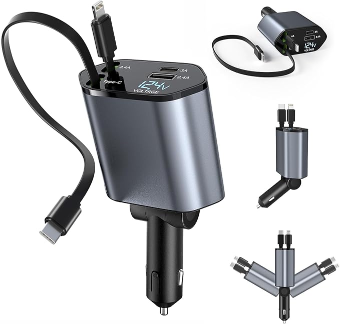 CarVolt – Retractable Charger for Neat In-Car Power