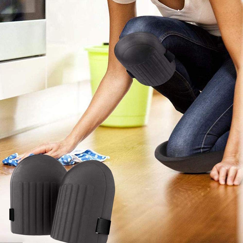 Knee protectors with reinforced padding and adjustable fit